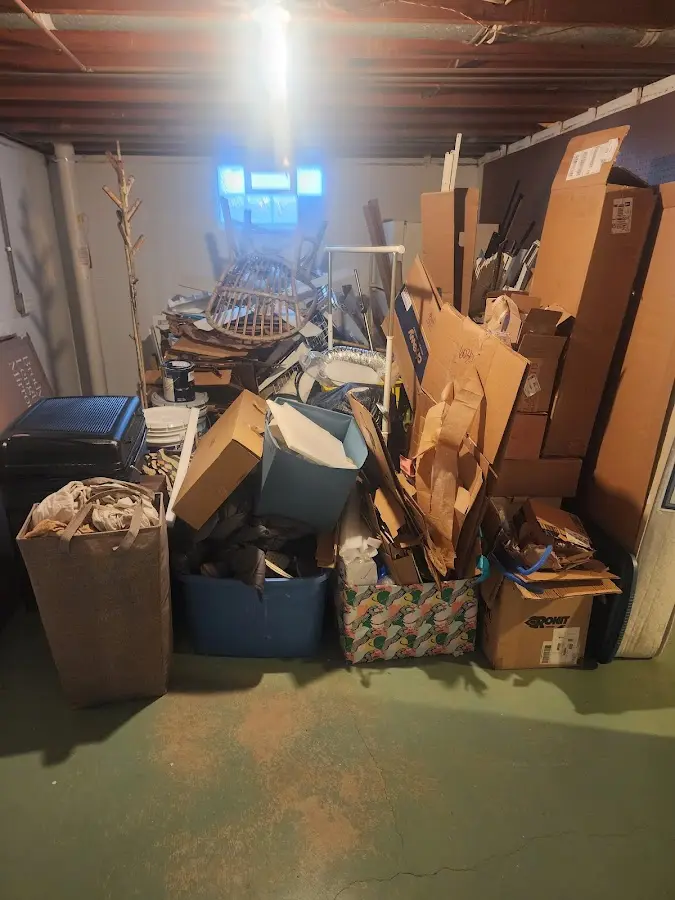 Roll-off dumpster container at job site for Yard Waste Dumpster Rental in Walker Mill